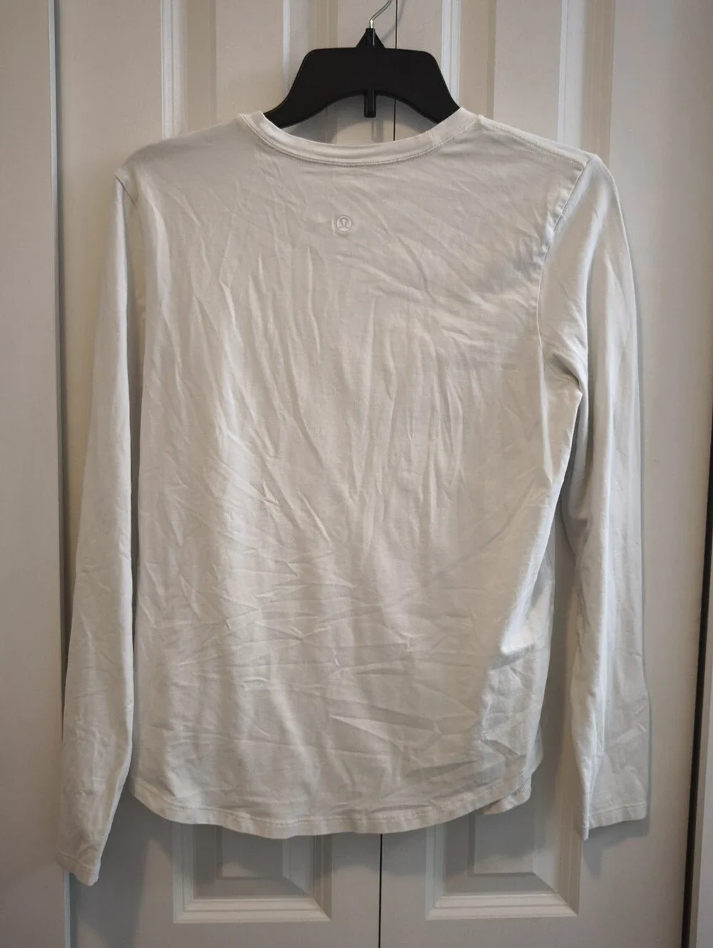 Lululemon Classic Long-Sleeve Shirt White Crewneck Size 6